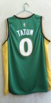 Maillot de Basket #0 Tatum Celtics 22-23 Vert Brodé